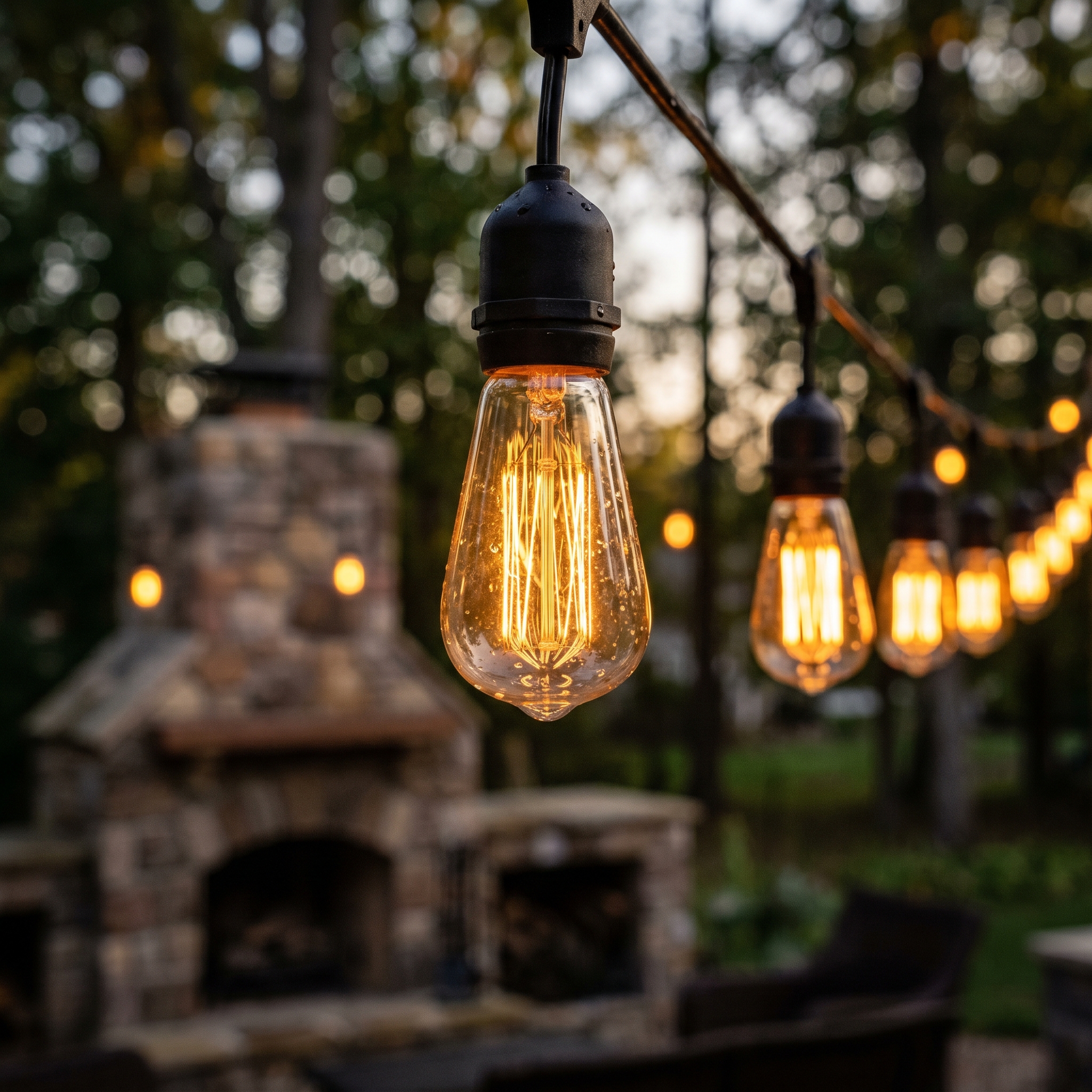 Patio lighting detail